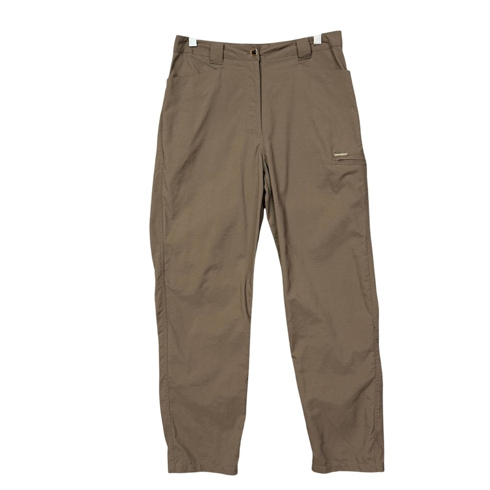 Ex Officio Hiking Pants Womens 10 Brown Nylon Straight Leg Outdoor Travel